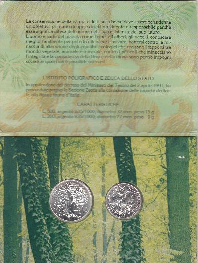 Beschrijving: 700 Lire  FLORA FAUNA  ORIGIN.SET(2)